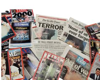 9-11 Terror Attack Newspapers + TIME Magazines