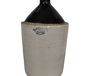 5 Gallon RRP Roseville Blue Crown Jug Ransbottom Pottery Cork Stopper Ransbottom Pottery