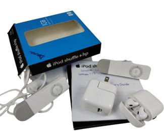 1st Gen Apple AirPods A1523 Ear Buds Case + 2 iPod Shuffles