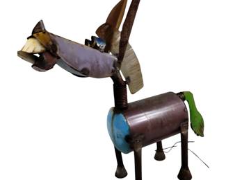 Donkey Repurposed Metal Art Sculpture Garden Steel