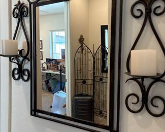 Mirror with matching candle holders