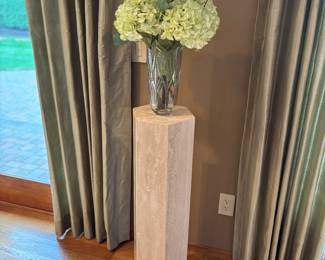 Plant stand, crystal vase