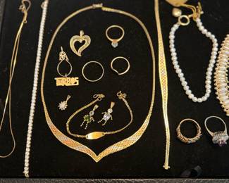 Rings, necklaces, tennis bracelet, jewelry 
