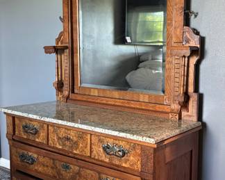 Antique dresser with marble top