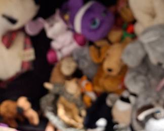 A collection of stuffed toys. Many are your choice - one price.