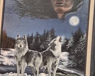 The theme transmits more than one subject. A very fine quality original art piece.