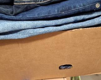Boxes of denim jeans for women and girls. Choice or all.