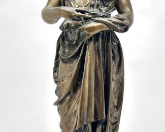 Roman Goddess Sculpture, Cast Iron With Bronze Finish
Lot #: 116