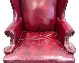 W & J Sloane Wingback Leather Arm Chair
Lot #: 4