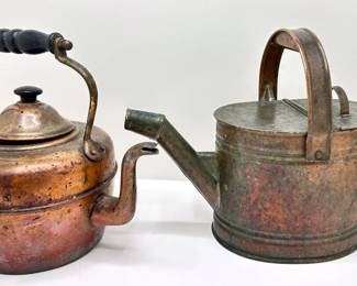 Vintage Copper Tea Kettle & Watering Can
Lot #: 1
