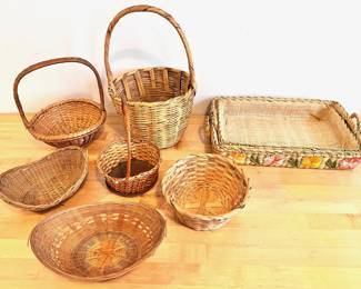 8 Wicker Baskets Including Rectangular Stacking Set
Lot #: 154