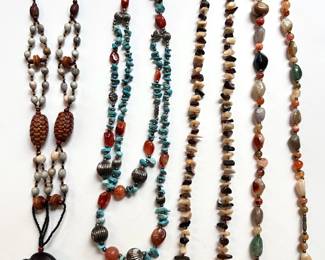 4 Vintage Beaded Necklaces Including Natural Stones & Turquoise
Lot #: 89