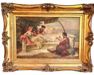 Francis Sydney Muschamp (British B1929) Original Oil Painting "Leisure Moments" In Ornate Frame
Lot #: 7
