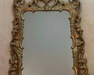 Ornately Framed Fashion Plate Hall Mirror