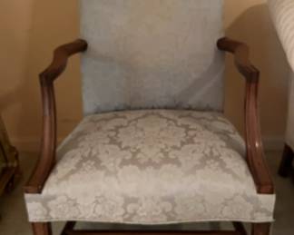 Pastel Chair with Shiny Floral Design
