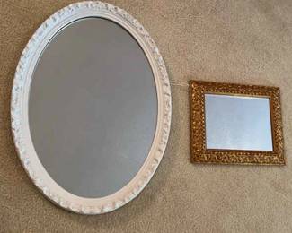 Two Mirrors with Painted Frames