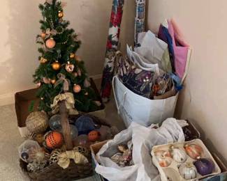 Small Christmas Tree Mystery Lot of Holiday Decorations