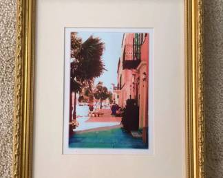 Framed Brightly Colored Street Scene
