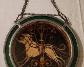 Stained Glass Dog Decor 