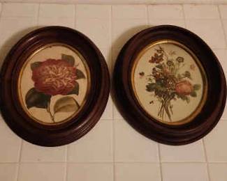Vintage Oval Floral Print