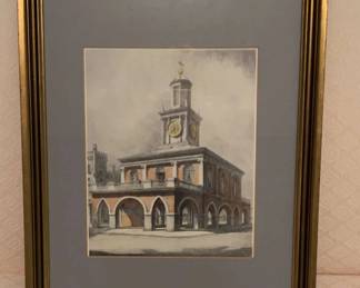 Framed Print of The Old Market Sketch by Louis Orr