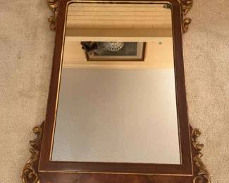 Wood Gold Framed Mirror