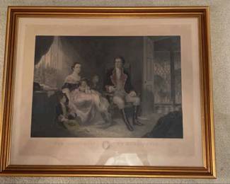 Framed The Courtship Of Washington Print