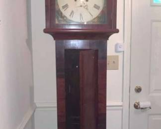 MUST SEE Antique 7ft Grandfather Clock  1800s Great Britain wooden model