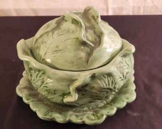 Vintage Green Cabbage Owl