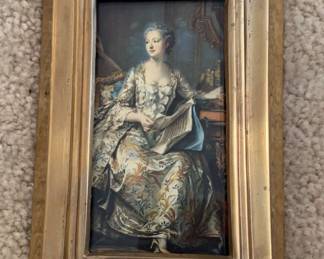  06 Framed Madame de Pompadour Print  Heavy Metal Frame
