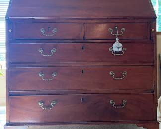 Wood Secretary Desk with Skeleton Keys
