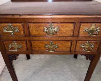 19th Century Georgian Side Table with 6 Drawers