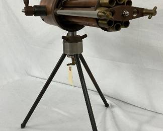 Replica Gatling Gun Prop with Metal Tripod Base