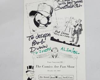 Famous Cartoonists Autographs