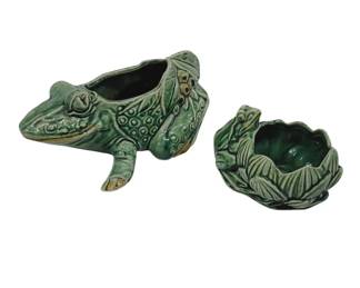 McCoy Frog Planter Set