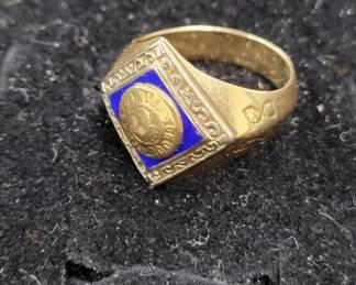 10K Gold 1928 Trenton High School Class Ring