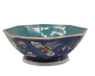 Qing Dynasty Octagonal Pedestal Bowl
