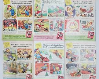 Fresh Up Freddie 7up Comic Book Ad Lot