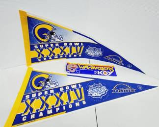 Rams Super Bowl Pennant Lot