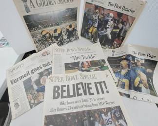 St. Louis Rams Super Bowl Newspaper Lot
