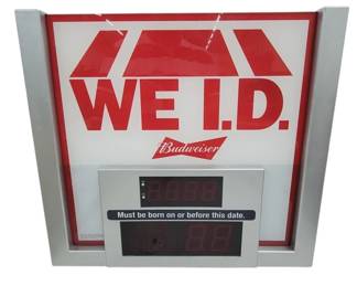 Bud Electronic Legal Age Calendar