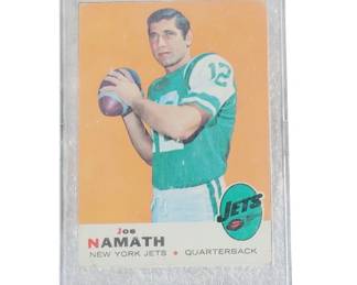 1969 Joe Namath Topps Football Card
