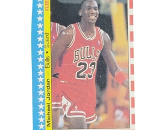 Michael Jordan 1987 Fleer Sticker Basketball Card