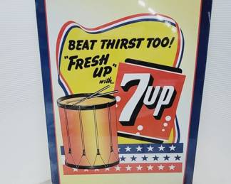 7up Metal Fresh Up Sign