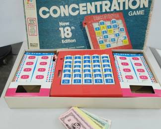 Concentration Board Game w Extra Box