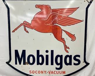 Mobilgas Shield DSP Sign w/Pegusus, 58×56 Inches
