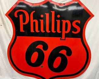 1957 6ft. Porc. Phillips 66 Shield Sign