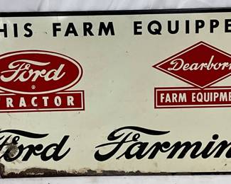 Ford Farming 'This Farm Equipped' Sign, 22×11 