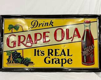 Grape Ola Emb Metal Advertising Sign, 56in x 31in