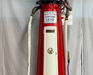 Restored Gilbert & Barker Model 179 10-Gallon Visible Gas Pump with Mobilgas Branding